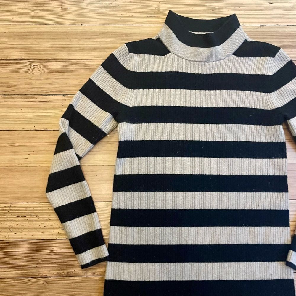 J. Crew striped turtleneck sweater-dress.  Size XS. - Picture 5 of 14